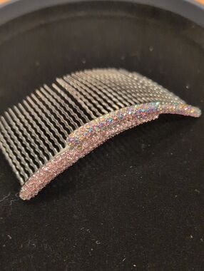 Sparkling Pink-white Swarovski Hair Comb - Women's Accessory